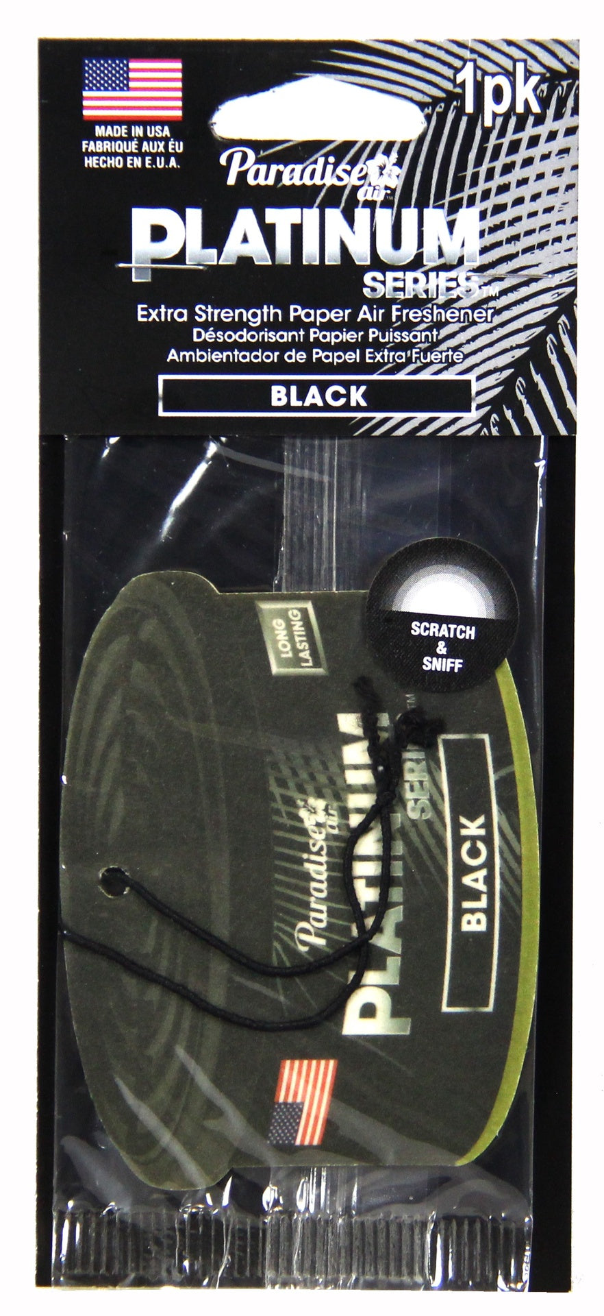Car Air Freshener Paradise Platinum Series Black 1PK