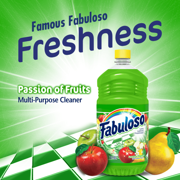 FABULOSO MULTI-PURPOSE Cleaner with Baking Soda Passion of Fruits Scent 56FL OZ 1.65L