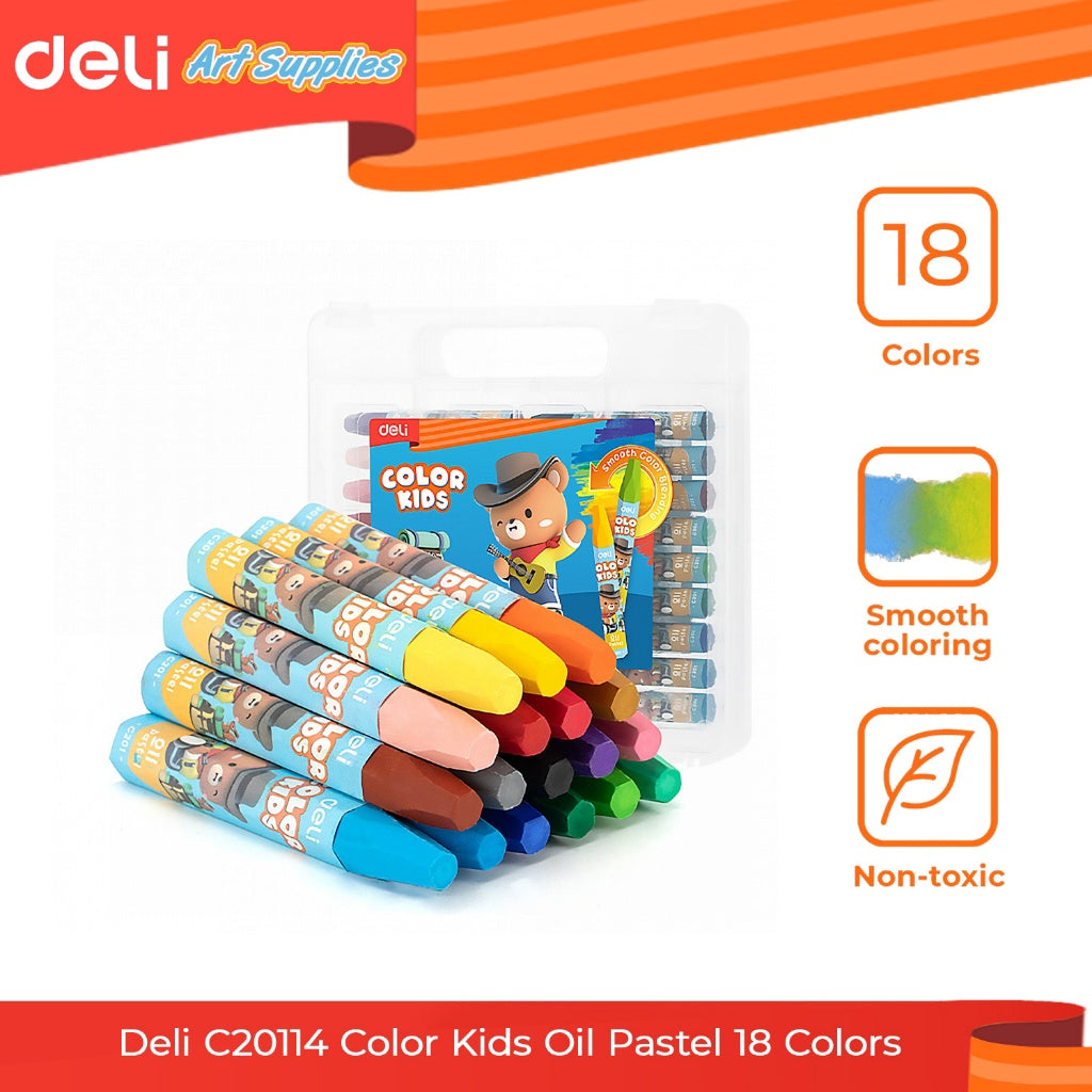 DELI Crayon Oil Pastel C20104 Color Kids 12PCS Pack