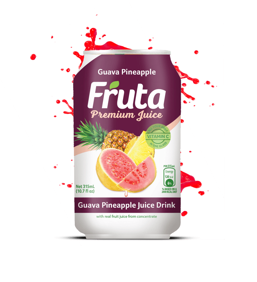 FRUTA Premium Juice Guava Pineapple Can 10.7FL OZ 315ML