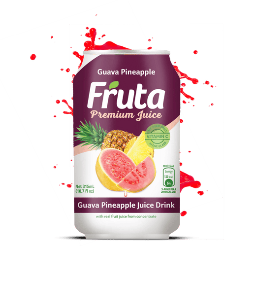 FRUTA Premium Juice Guava Pineapple Can 10.7FL OZ 315ML