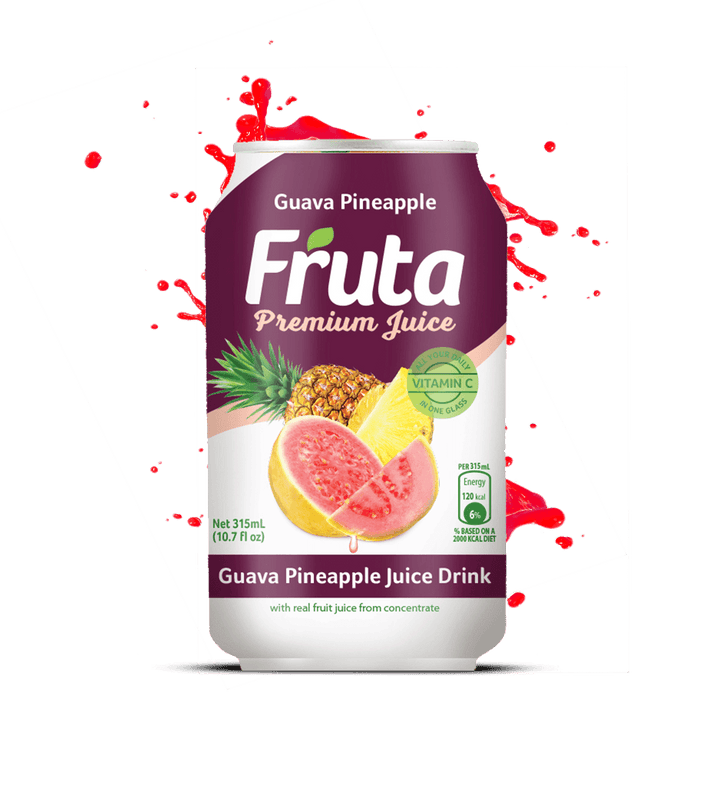 FRUTA Premium Juice Guava Pineapple Can 10.7FL OZ 315ML