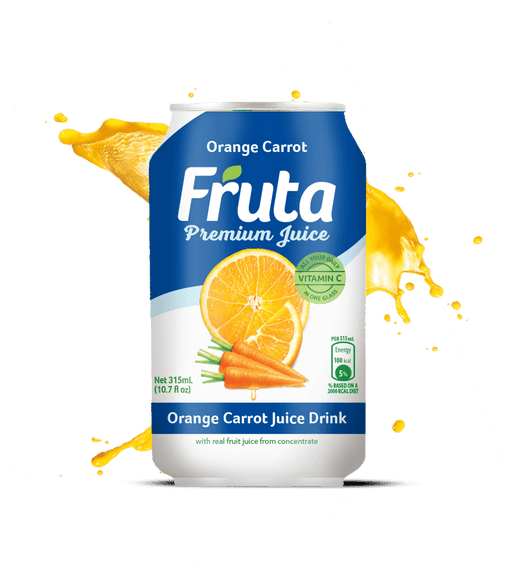 FRUTA Premium Juice Orange Carrot Can 10.7FL OZ 315ML