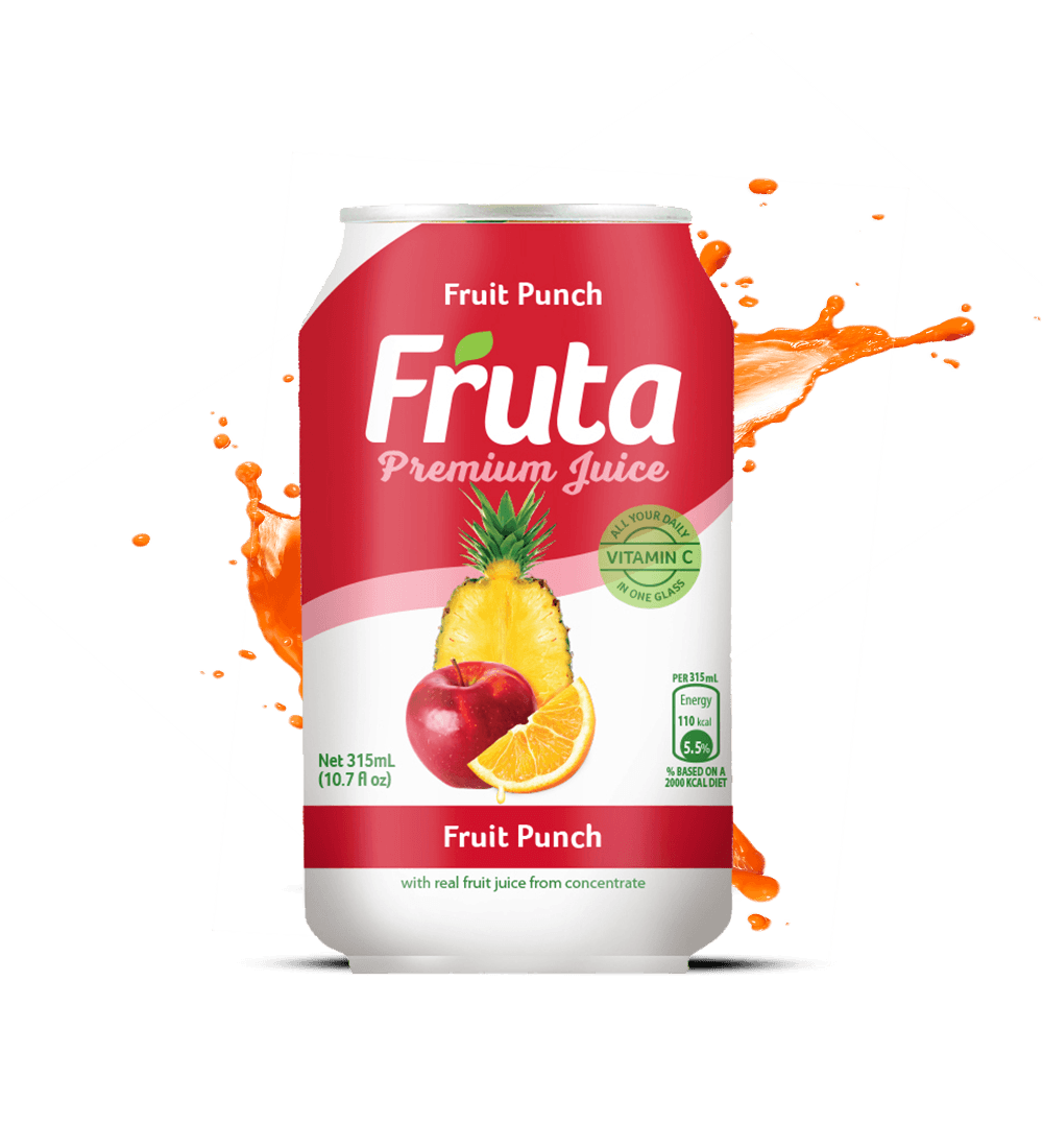 FRUTA Premium Juice Fruit Punch Can 10.7FL OZ 315ML