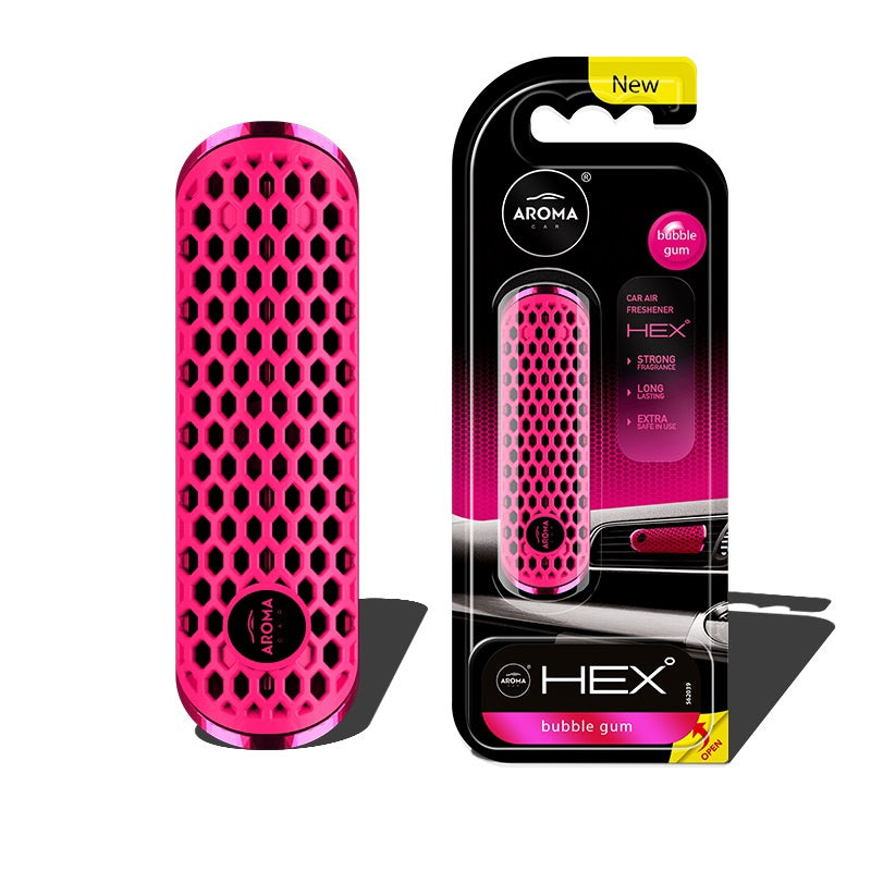 AROMA Car Air Freshener Hex Bubble Gum Polymer