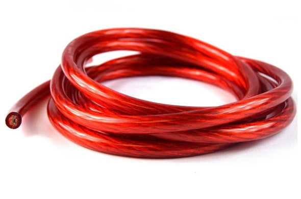AUDIO PIPE Power Cable Car 4G PW-4-250 Yds Red Sold Per Yard