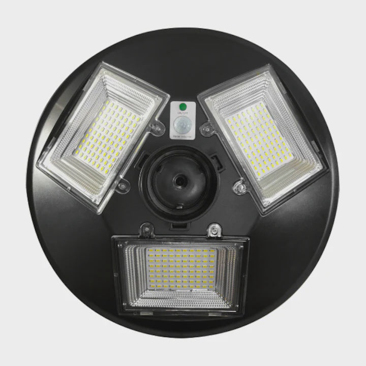 JORTAN Lamp LED Solar Ufo 150W JT-TY-150W + Wall Pole Curve Street 3-WAY BUILT-IN Panel