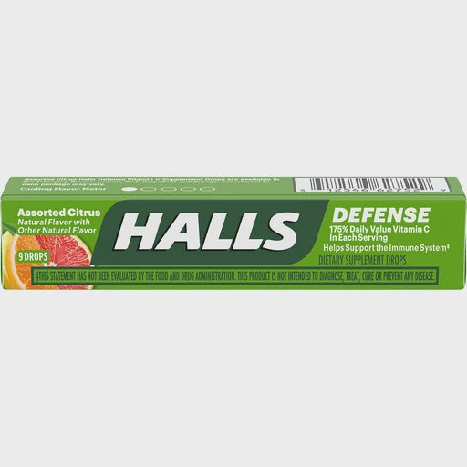 HALLS Defense Assorted Citrus Flavor 9-DROPS