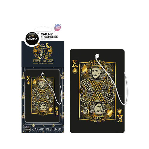 AROMA Car Air Freshener Royal Brand K King Ice Hearts S76830