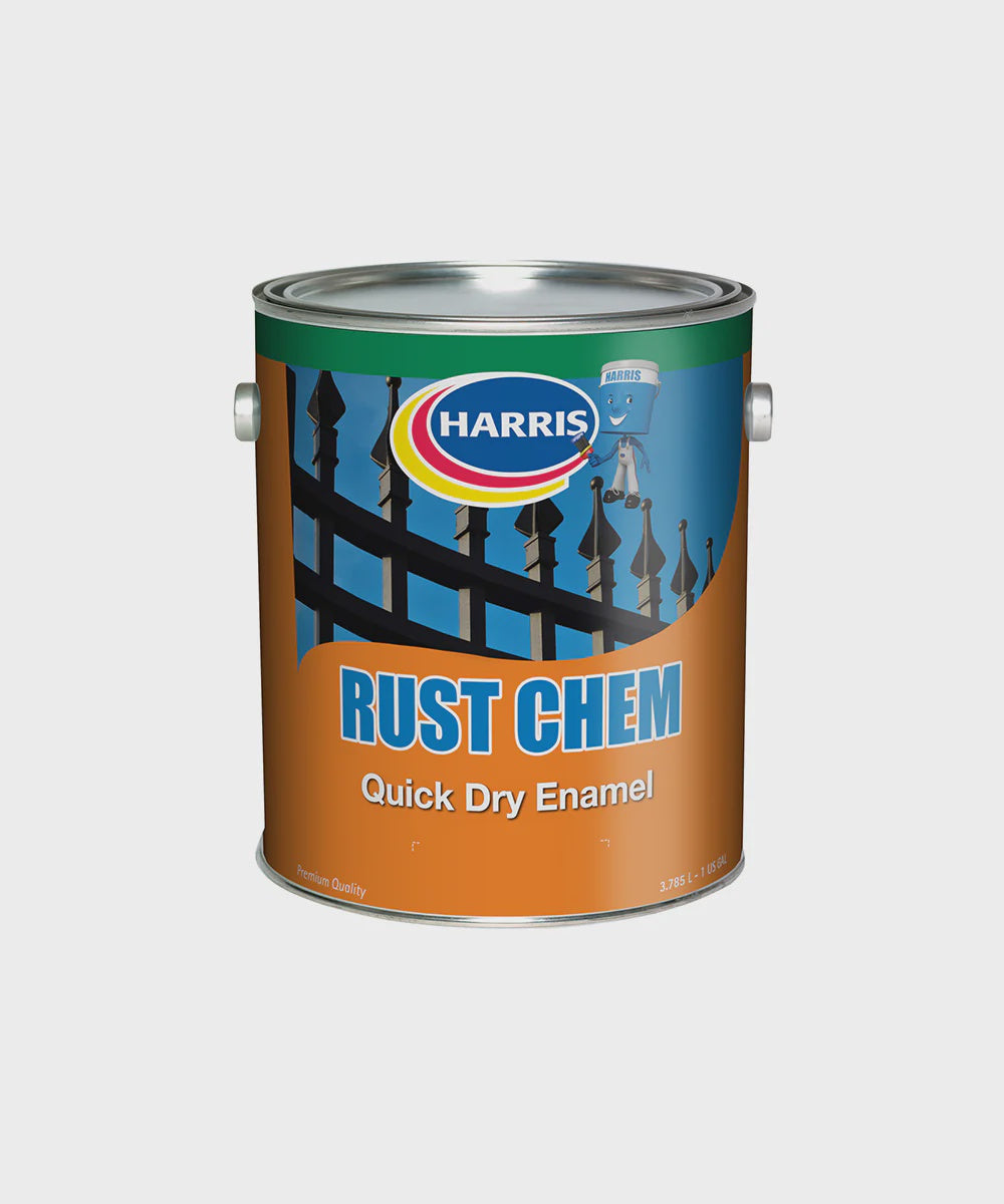 HARRIS Paint Rust Chem Quick Dry Enamel White 1 Gal