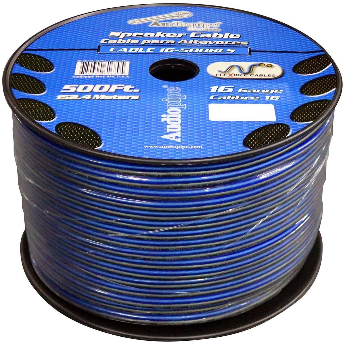 AUDIO PIPE Speaker Wire 16G Cable 16-500 Bls Flexible 500FT Sold Per Roll