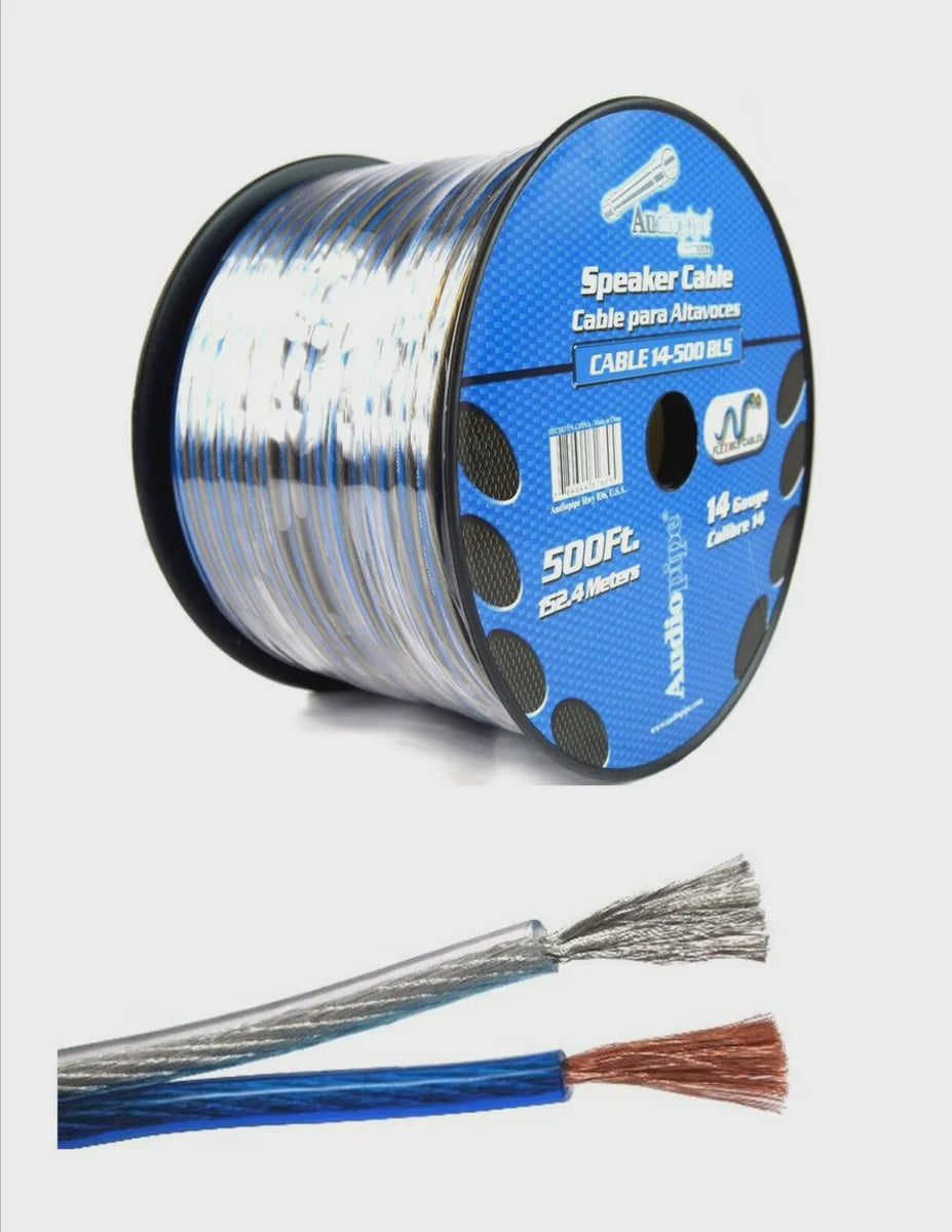 AUDIO PIPE Speaker Wire 14G Cable 14-500 Bls Flexible Sold Per Yard