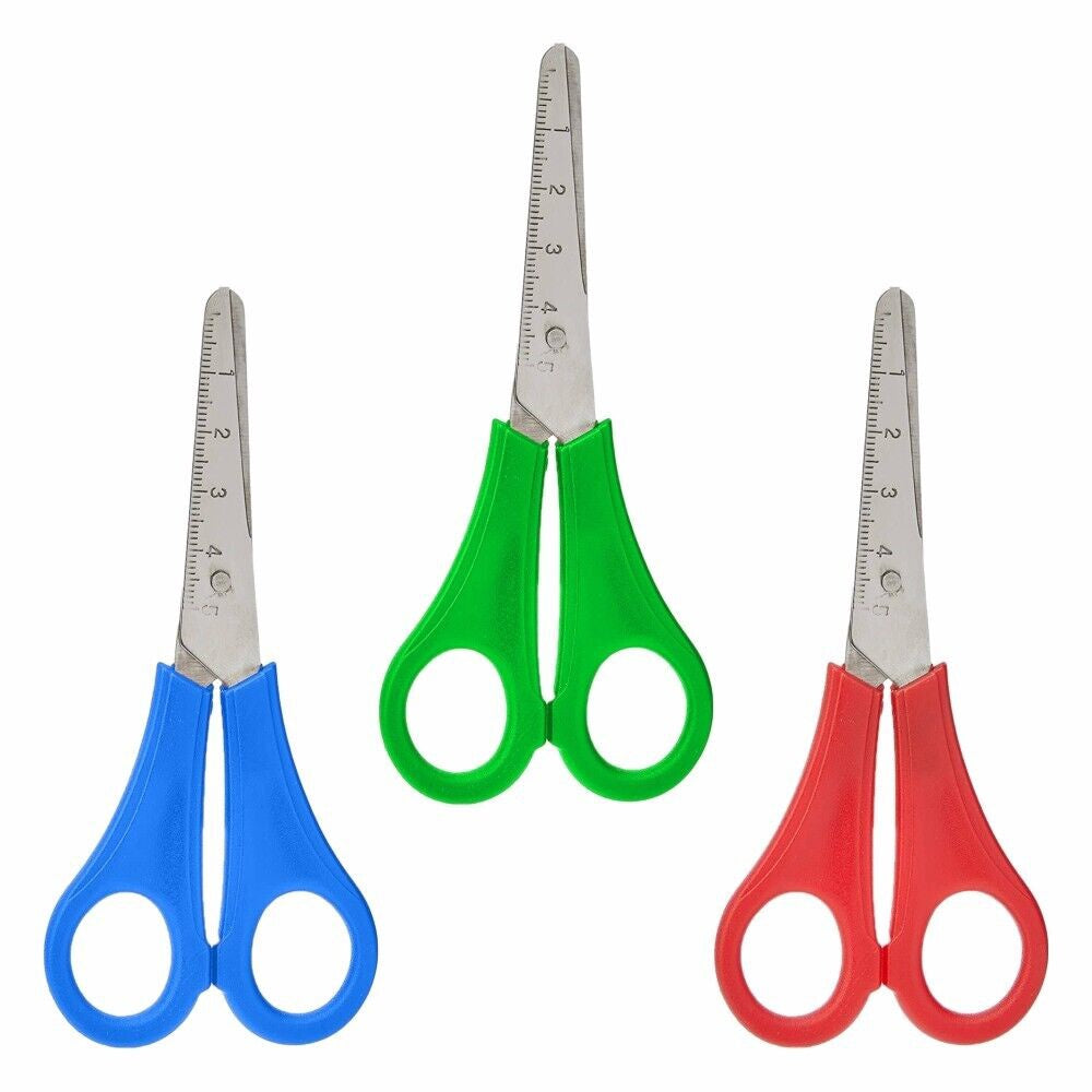 Stationery Scissors Kids Plastic Handle Blunt Tip