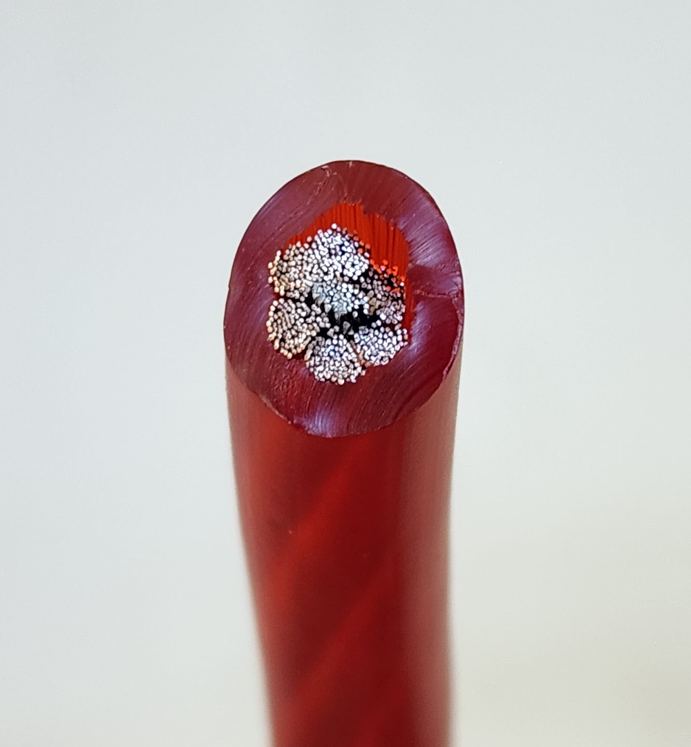AUDIO PIPE Power Cable Car 4G PS-4-250 Yds Red Sold Per Yard