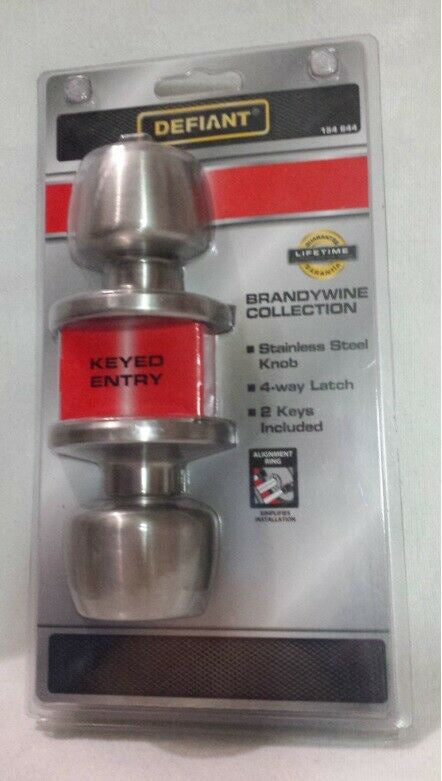 DEFIANT Lock Entry Knob 154 644 Stainless Steel