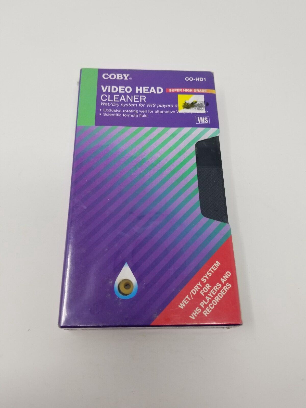 COBY Video Vhs Head Cleaner CO-HD1 Wet or Dry