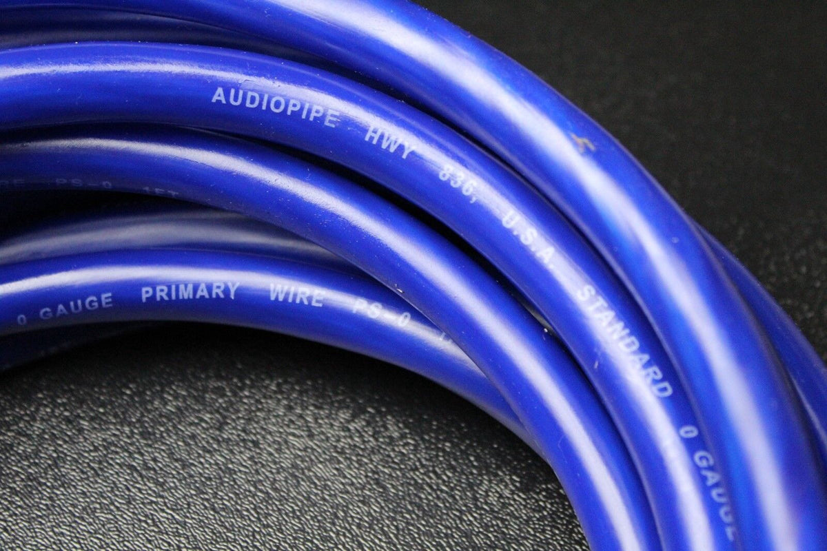 AUDIO PIPE Power Cable Car 0G PS-0-100 Yds Blu Sold Per Yard