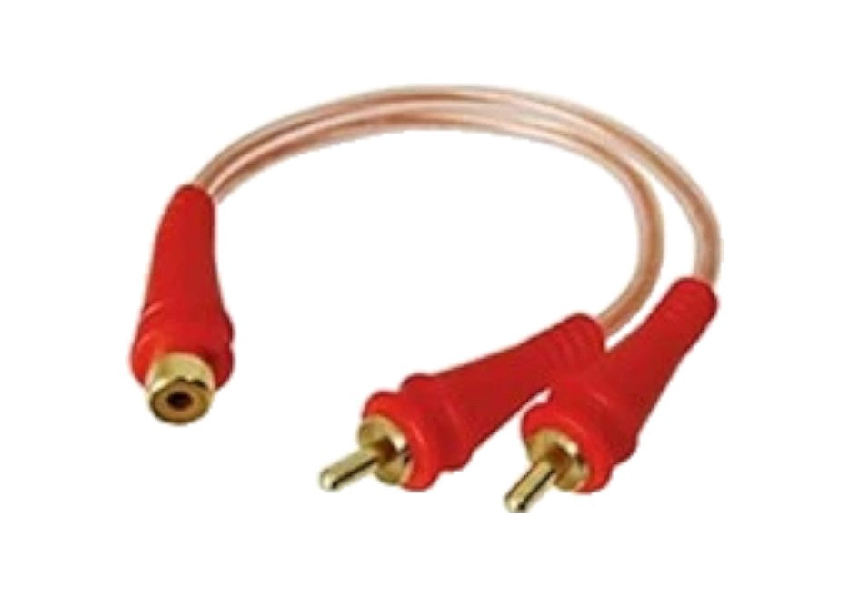 AUDIO PIPE Lead 1 Rca Female to 2 Rca Male 6" BMS-GRA-F-2M Y Type Splitter