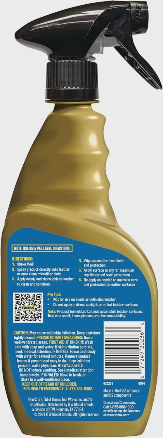 RAIN-X Leather Cleaner 16 Fl OZ 473ML