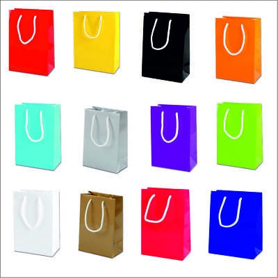 Gift Bag Extra Large Solid 12 X 17" Premium Matt Heavy / Pink Pastel / White / Yellow
