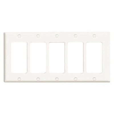 LEVITON Cover Decora 5 Gang White R52-80423-W