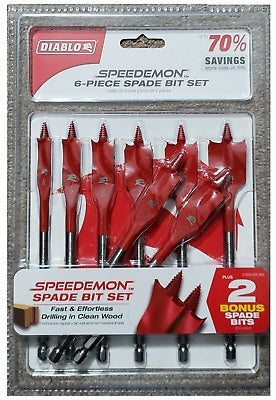 DIABLO Drill Bit Spade 6+2PCS Speedemon DSP2920-S6+2