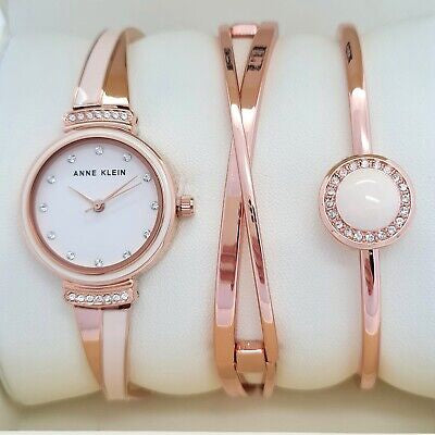 ANNE KLEIN Watch Women Set W/BRACELET 3PCS 3292LPST