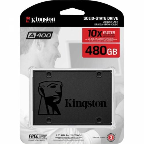 KINGSTON Computer Hard Drive Ssd 480GB 2.5" A400 SA400S37/480G 10X SOLID-STATE Drive