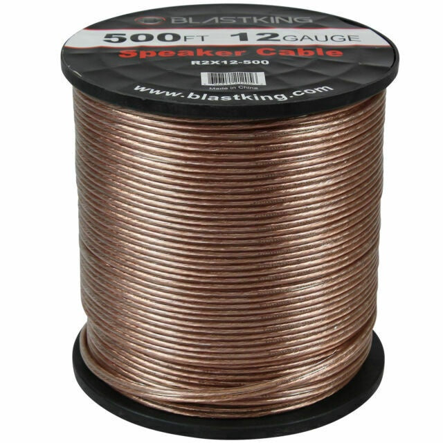 BLASTKING Speaker Wire 12G Clear I-R2X12-500 Sold Per Yard