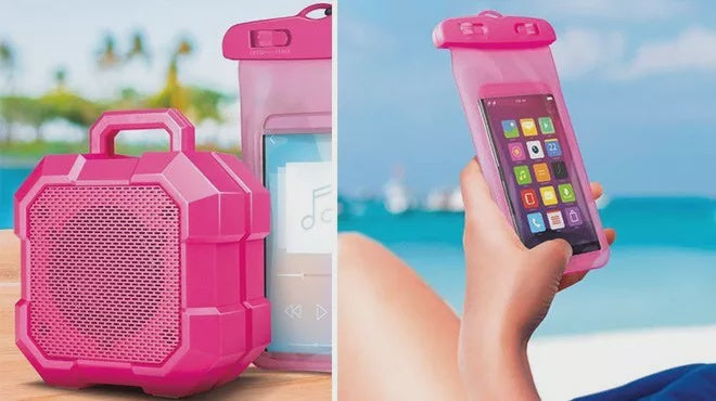JBL Music Box Bluetooth Polaroid PBT9520 Water Proof Phone Pouch and Wireless Speaker