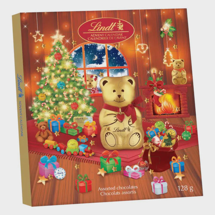 LINDT Assorted Chocolate Teddy Advent Calendar 128G