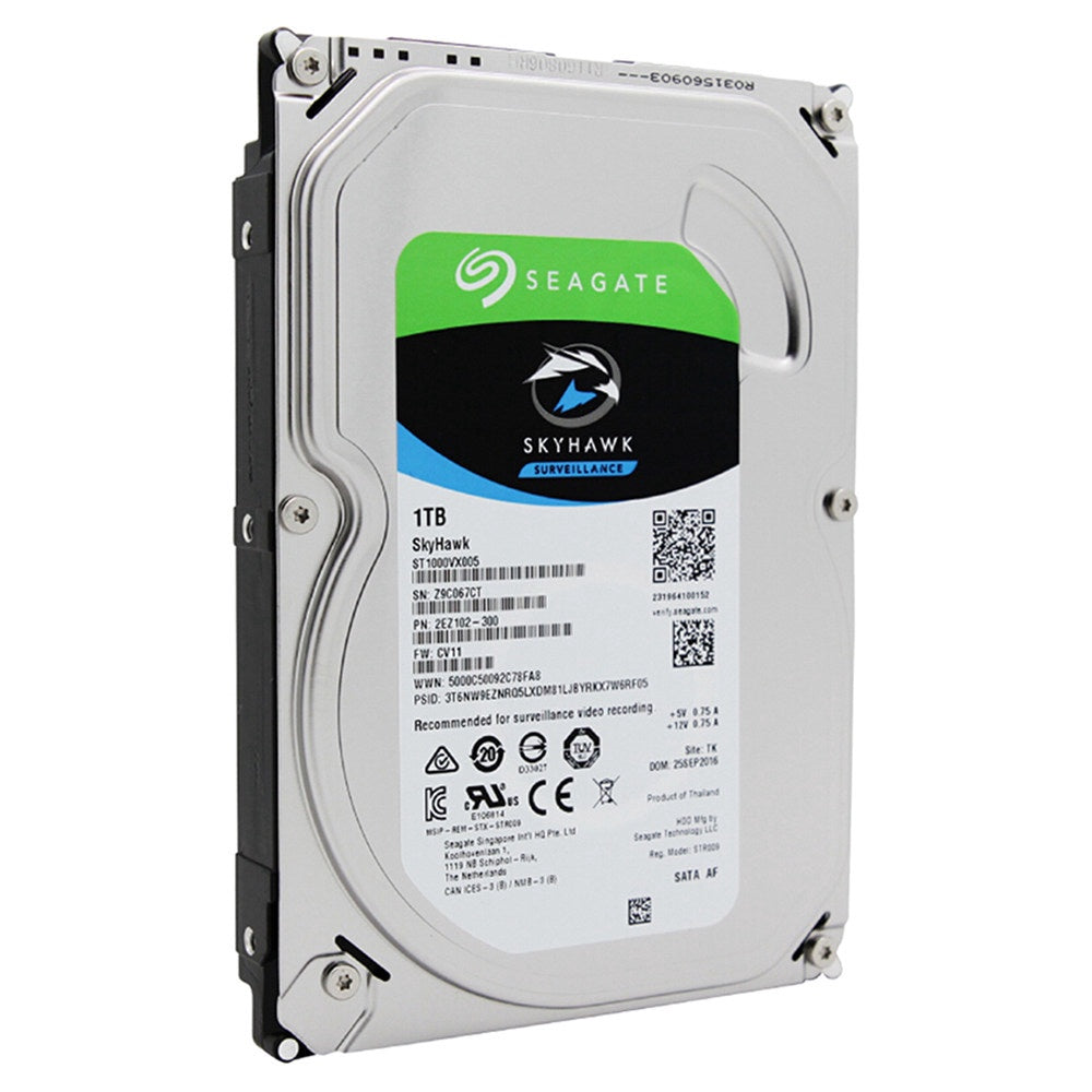 SEAGATE Computer Hard Drive Sata 1TB Skyhawk Surveillance ST1000VX