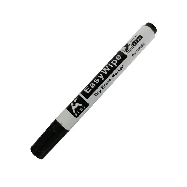 BEIFA Stationery Whiteboard Dry Erase Marker A+ Plus Black Easywipe BY237800 Bullet Nib Sold Each