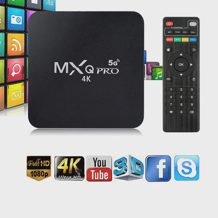 TV Box Android 12.1 128G+512G Mxq Pro 5G 4K Ucd 3840X2160