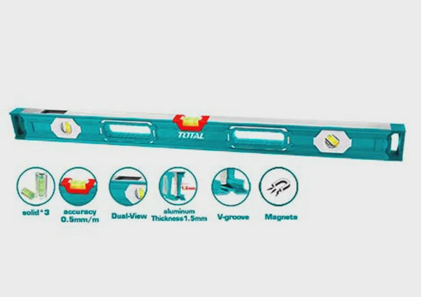 TOTAL Level 120CM TMT212056 Spirit Level (with Powerful Magnets)