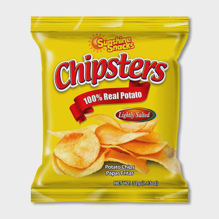SUNSHINE SNACKS Chipsters Potato Chips Lightly Salted 32G 1.13OZ