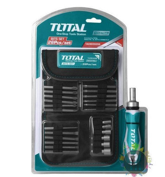 TOTAL Screwdriver Bit Set 26PCS TACSD30266