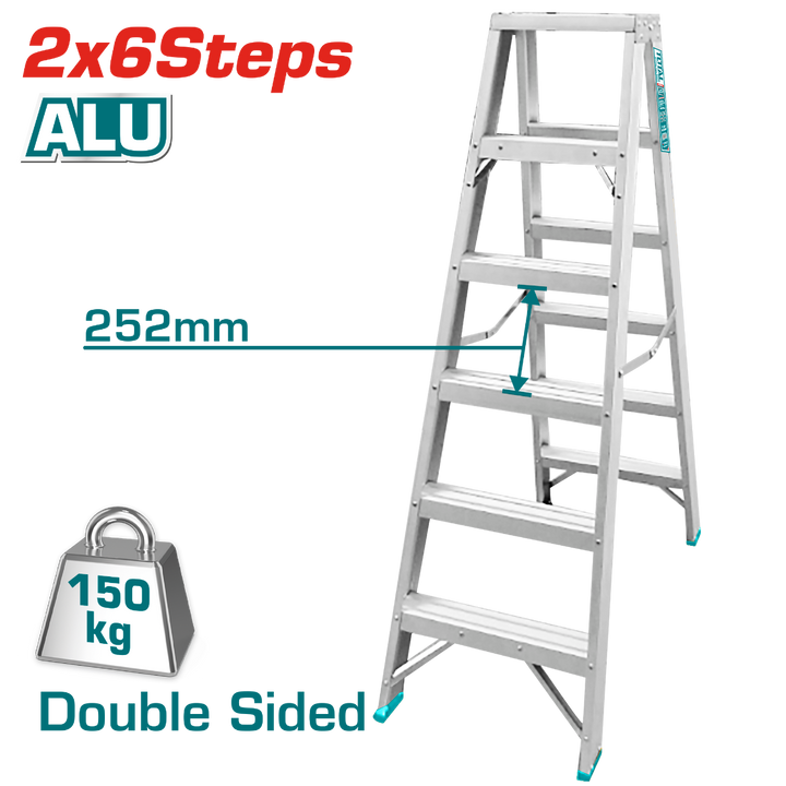 TOTAL Ladder Aluminium THLAD01061 2 X 6 Double Side