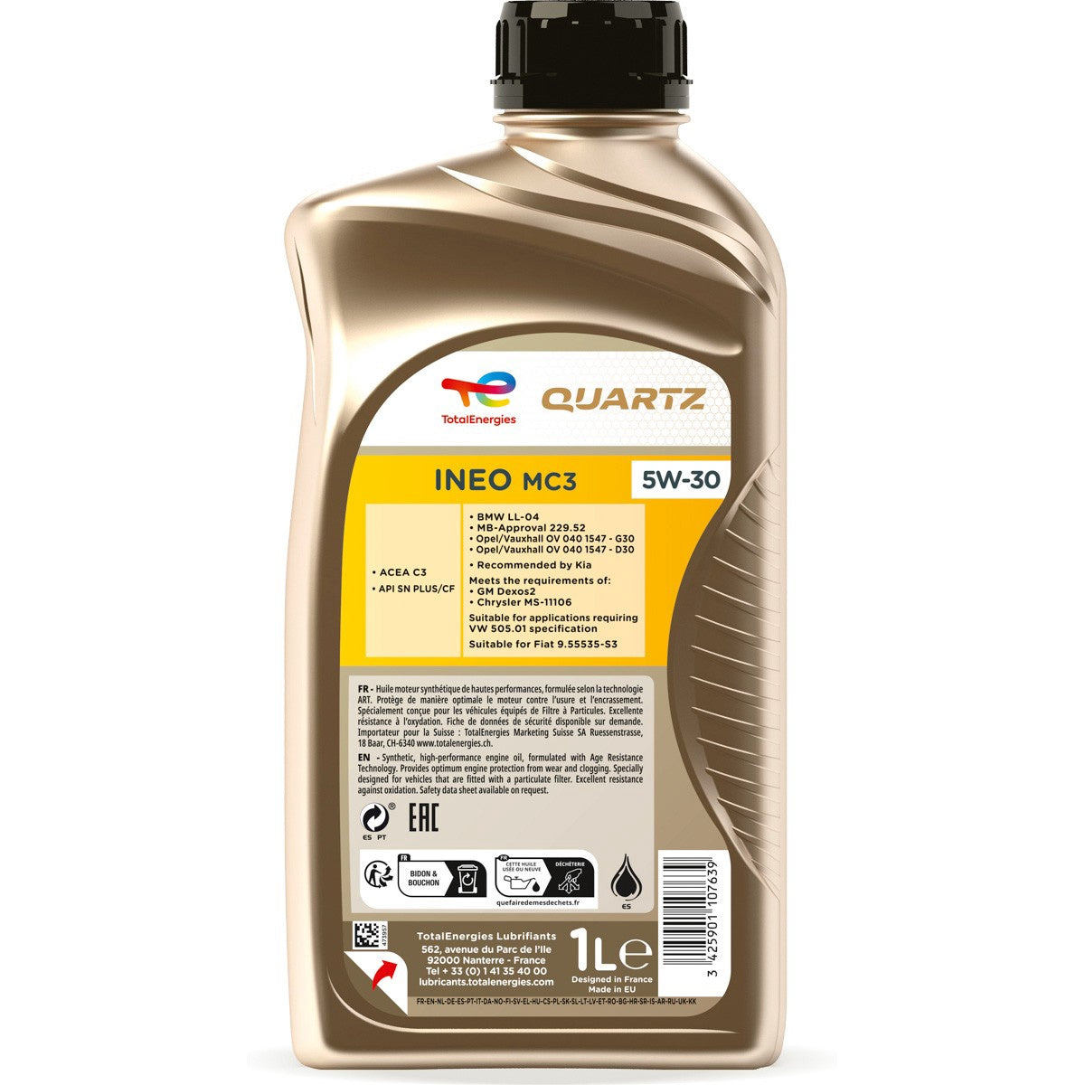 TOTALENERGIES Oil Total Energies Quartz Ineo MC3 5W-30 1 Liter