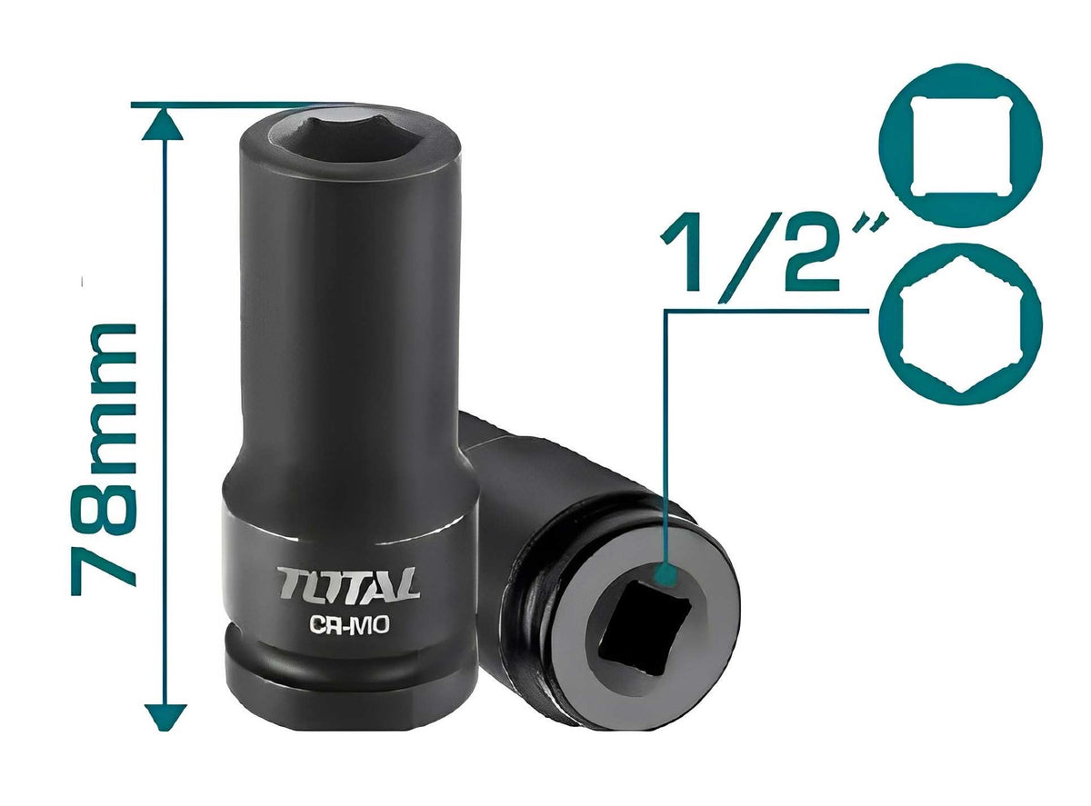 TOTAL Socket 10MM 1/2" THDIS12101L Deep Impact