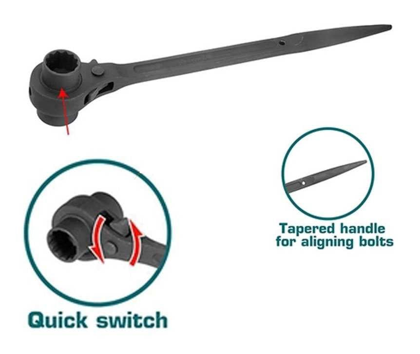TOTAL Wrench Socket 19MM X 22MM THTRSW19221 Double Tail Wrench