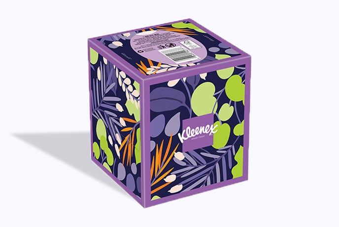 KLEENEX Facial Tissue Cube Box 80