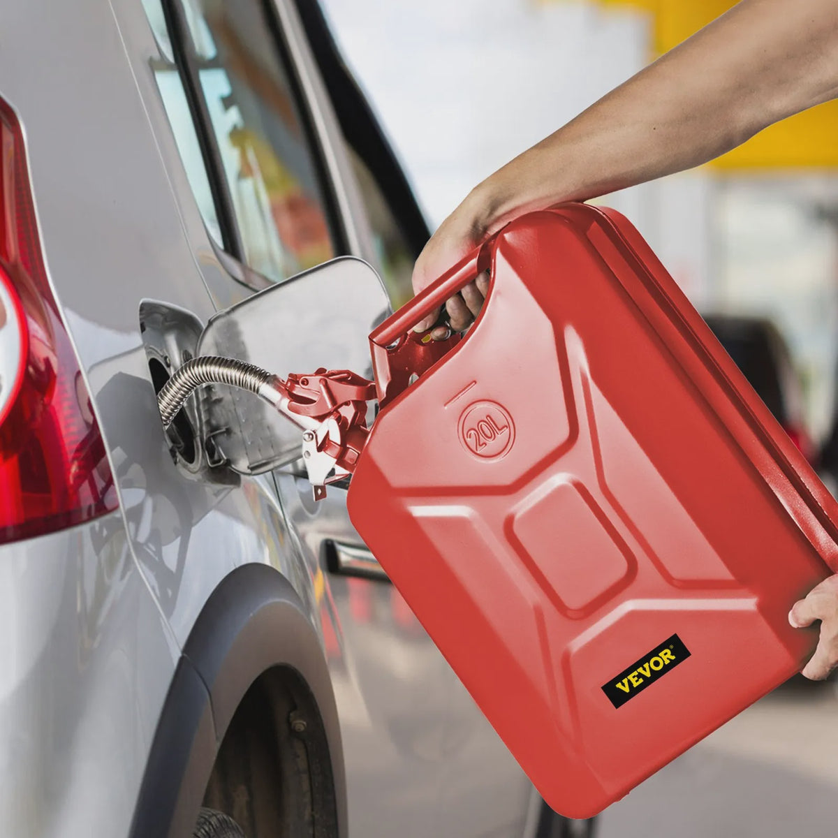 VEVOR Jar Gasoline Red 20L 5.3GAL Jerry Can