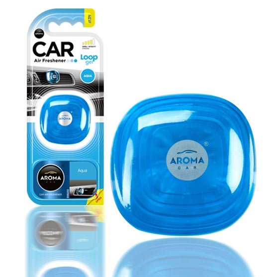 AROMA Car Air Freshener Loop Gel Aqua S50232