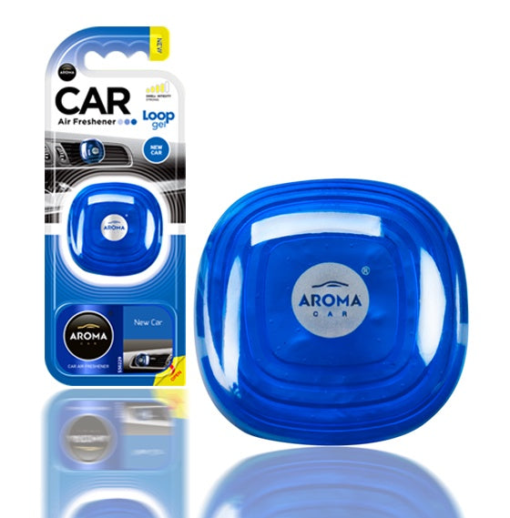 AROMA Car Air Freshener Loop Gel New Car S50229
