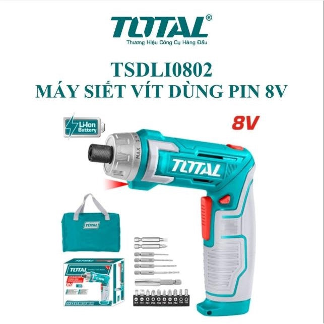 TOTAL Screwdriver Cordless TSDLI0802 8V Lithium Ion