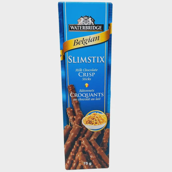 WATERBRIDGE Belgian Slimstix Milk Chocolate Crisp 75G