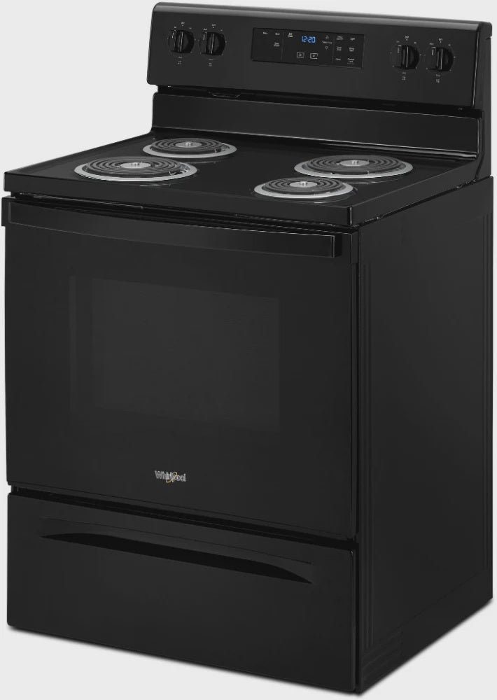 WHIRLPOOL Stove 4 Burner WFC315S0JB Electric Black 30" 1Y