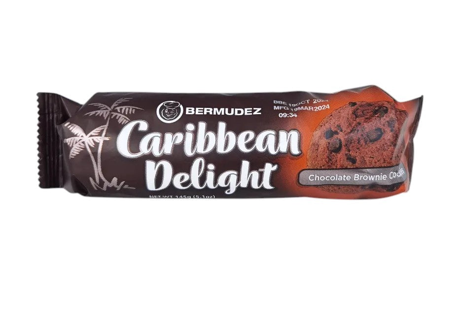 BERMUDEZ Caribbean Delight Chocolate Brownie Cookies 145G 5.1OZ