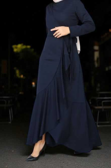Dress Casual Faux Wrap Black / Olive / Rust / Mauve